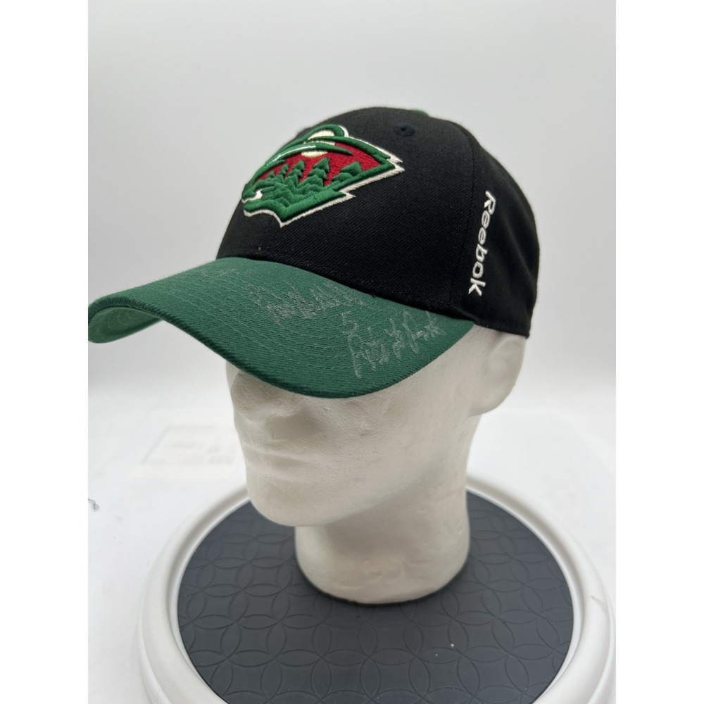 Minnesota Wild Reebok Multi Signed Autograph NHL Snapback Hat 2011-12 Era